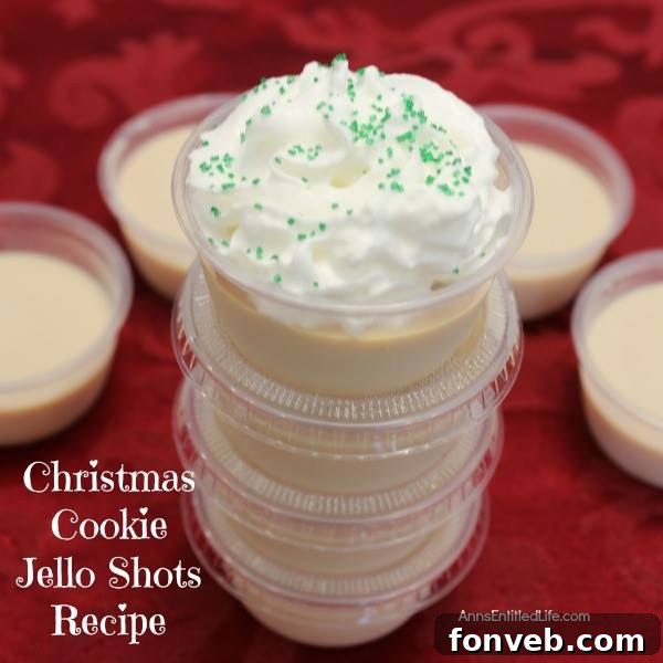 Christmas Cookie Jello Shots in small cups