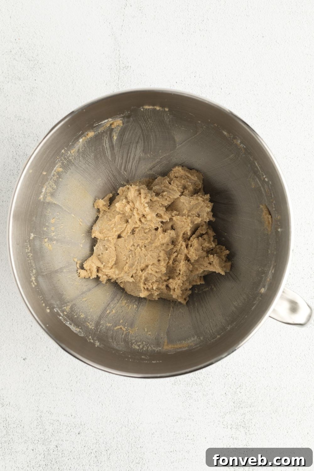 Spiced Pumpkin Snickerdoodle Cookies 6 butter and sugar mixed in a metal bowl