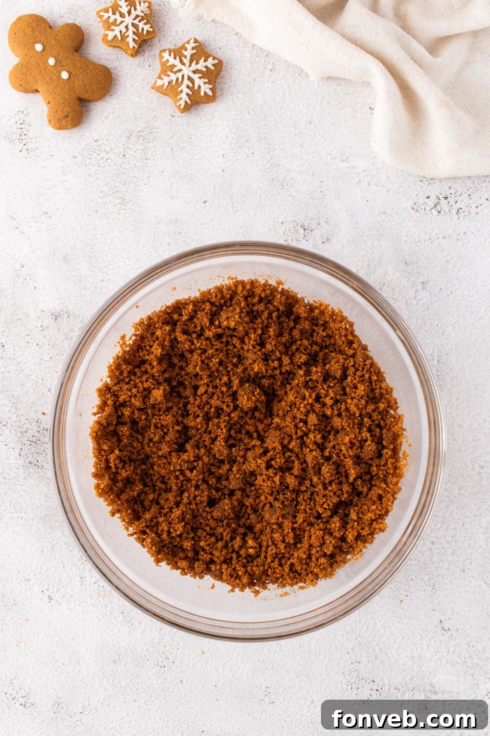 gingerbread cookies in a glass bowl on table