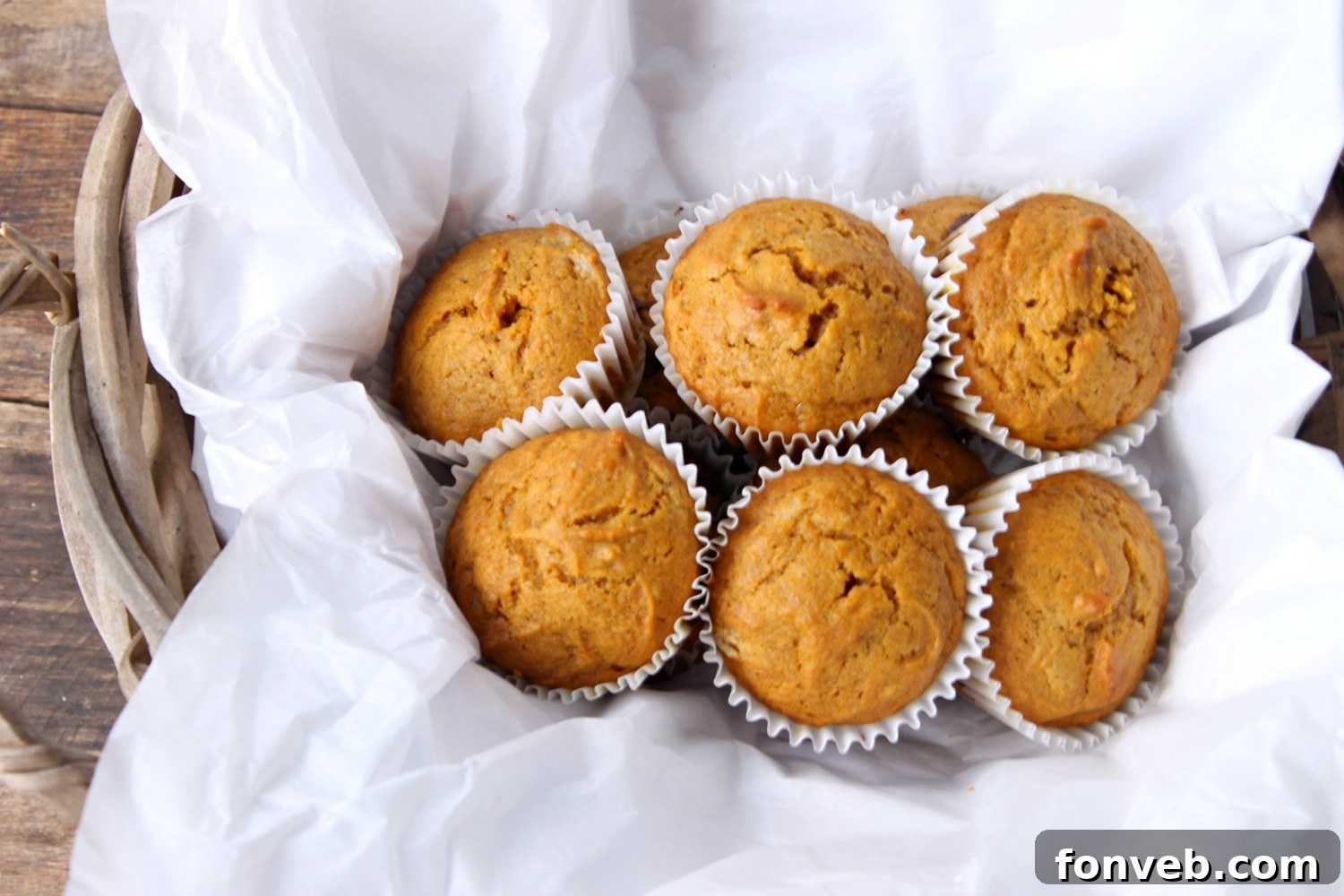 Warm Spiced Butternut Muffins 5 Butternut squash muffin batter in a bowl, ready to be scooped into muffin liners.