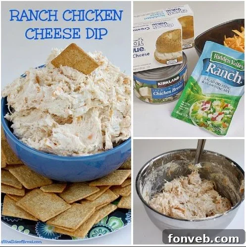 Lezzetiyle Baştan Çıkaracak Tarifler 2 Creamy Ranch Chicken Cheese Dip served in a bowl with tortilla chips