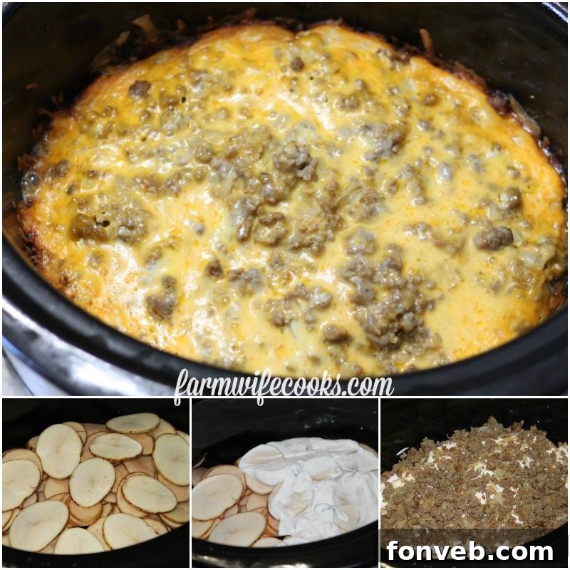 Slow Cooker Sausage and Potato Casserole