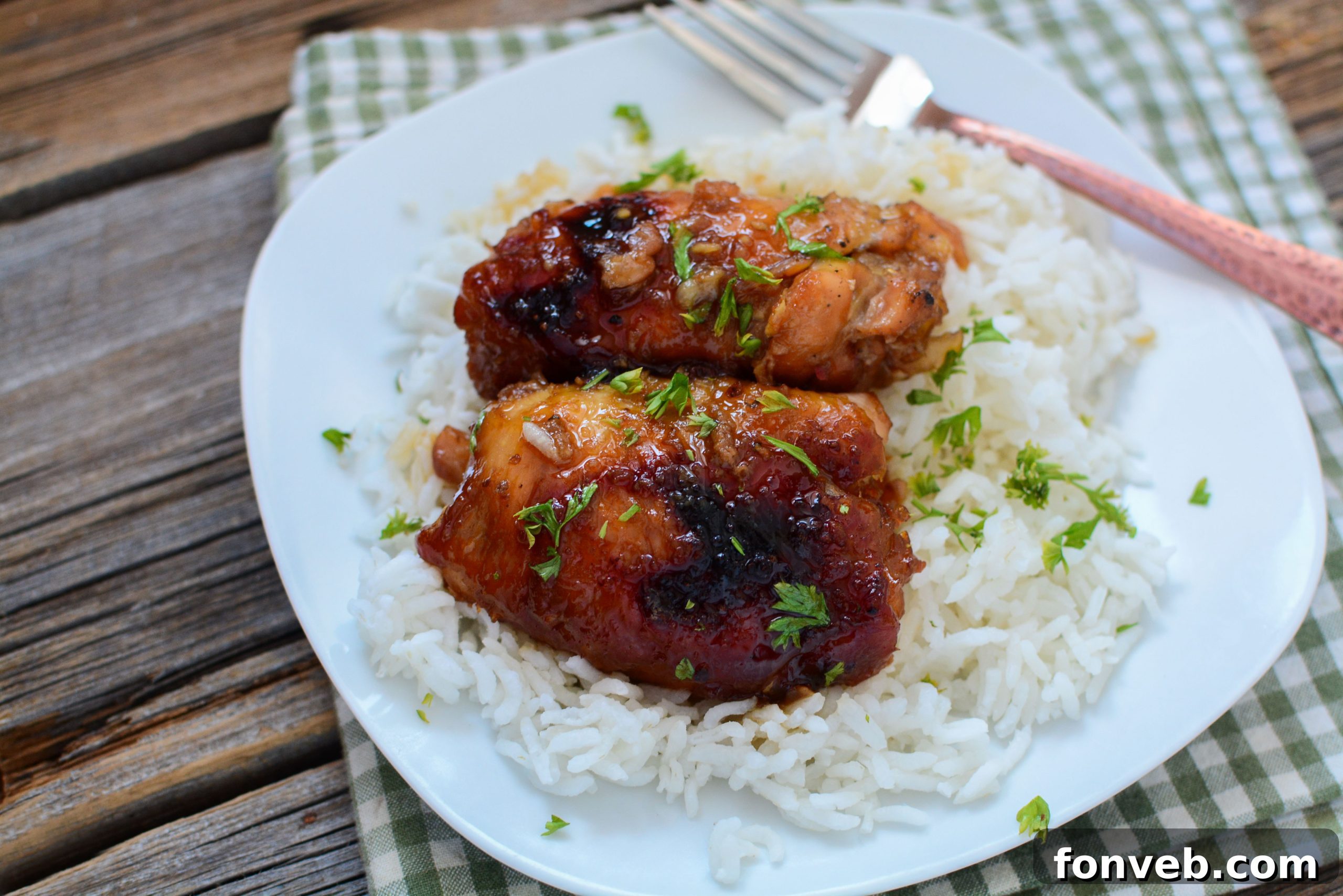 Close-up of succulent slow cooker chicken pieces ready to be served