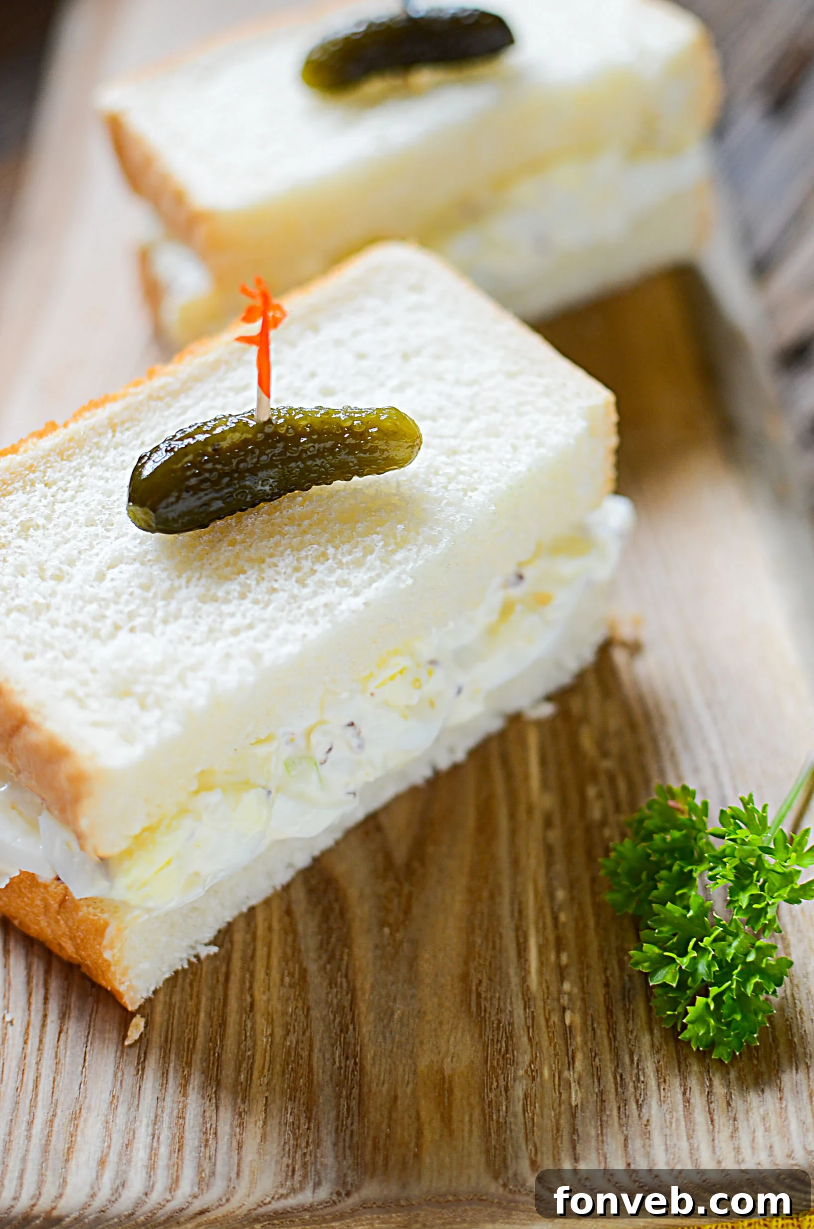 A close-up of the ultimate egg salad, highlighting its creamy texture and inviting appeal.