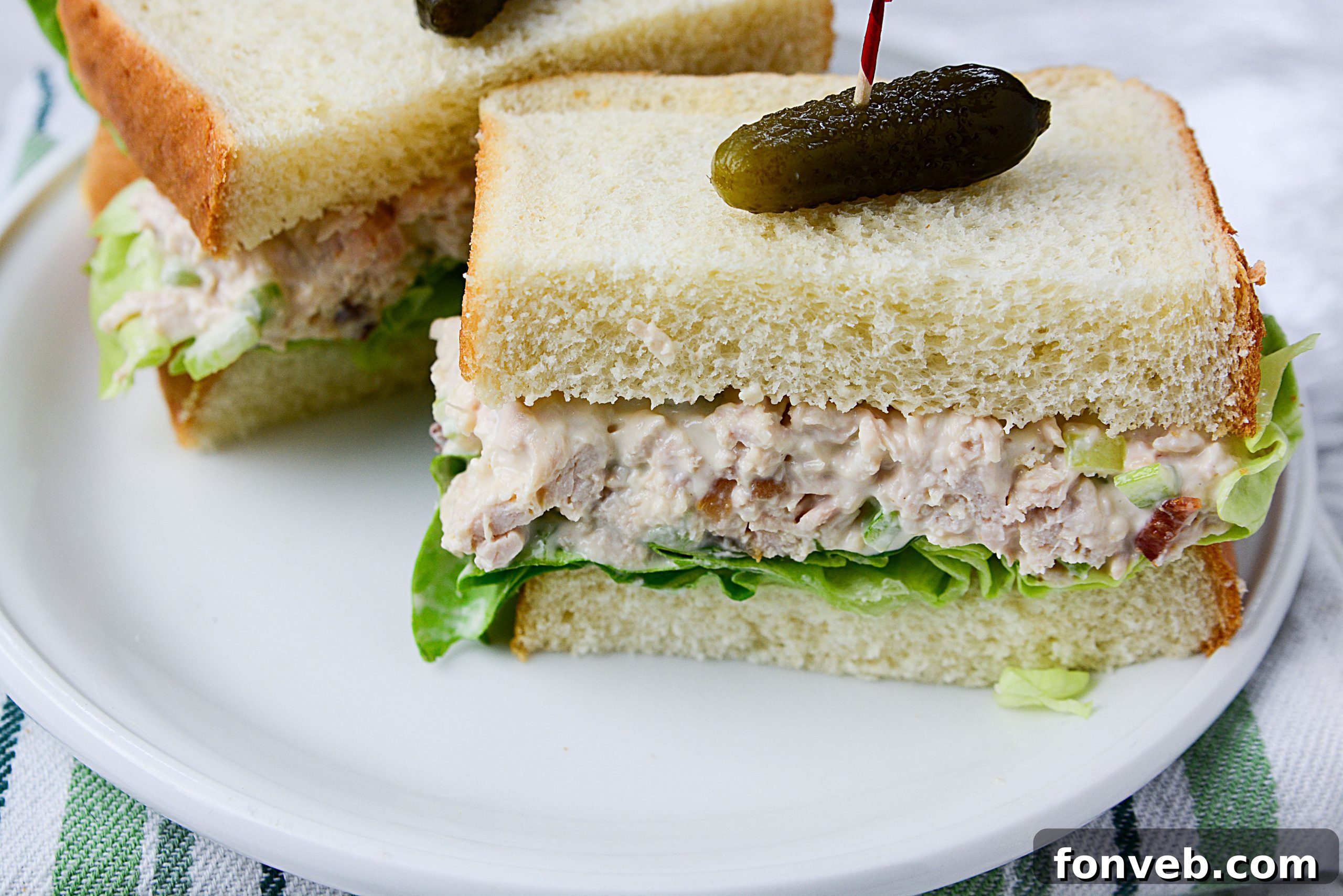 Freshly mixed chicken salad with celery and onion