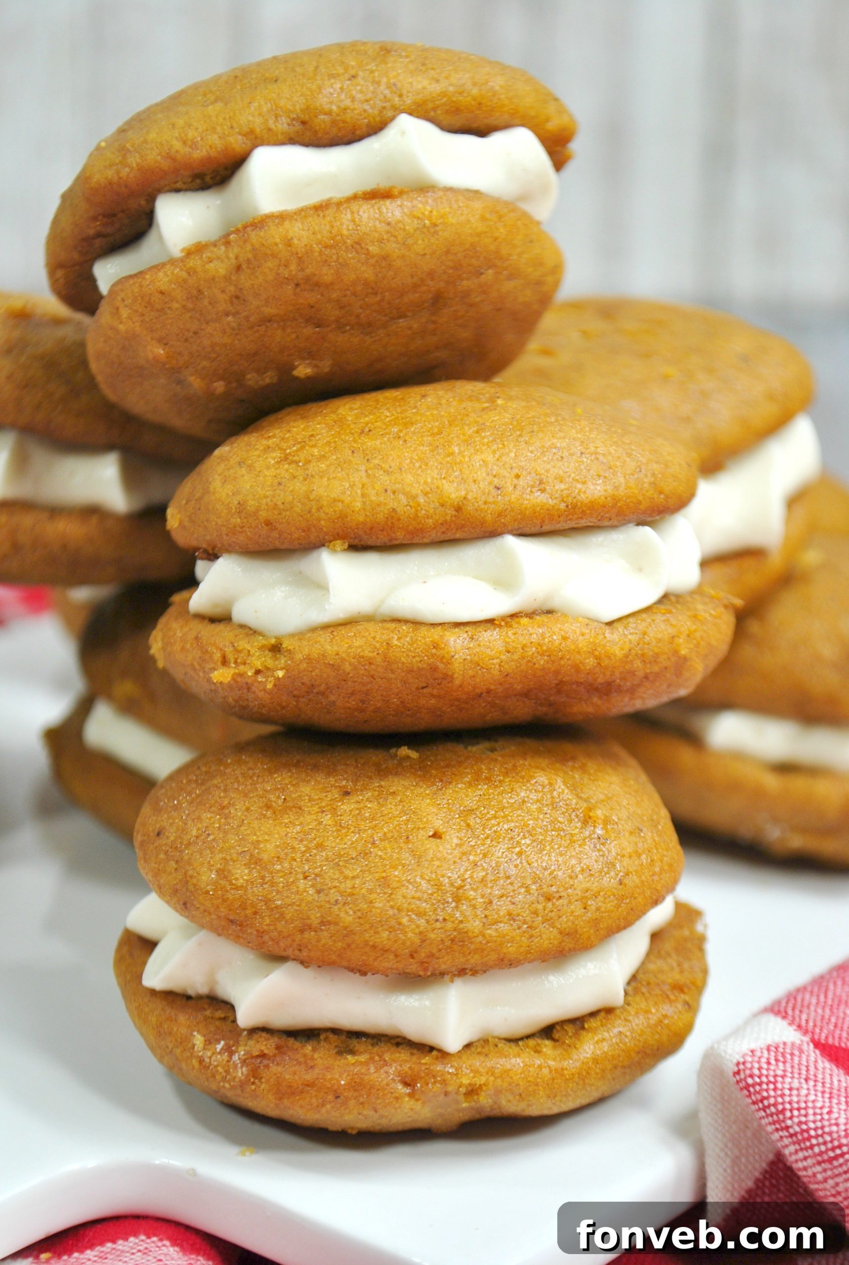 Delicious Pumpkin Whoopie Pie with creamy filling, perfect for fall