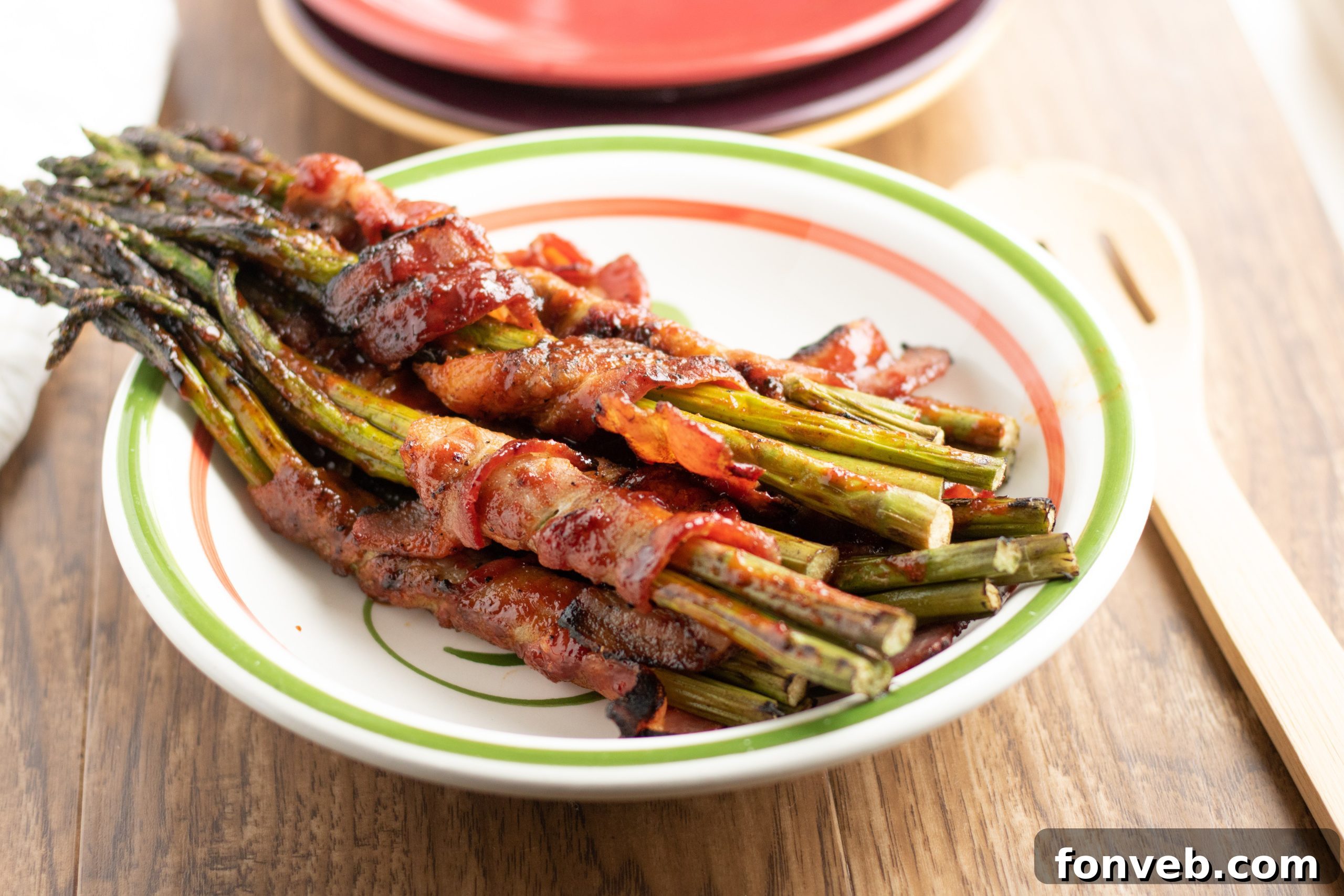 Green beans wrapped in bacon, showing a delicious recipe variation