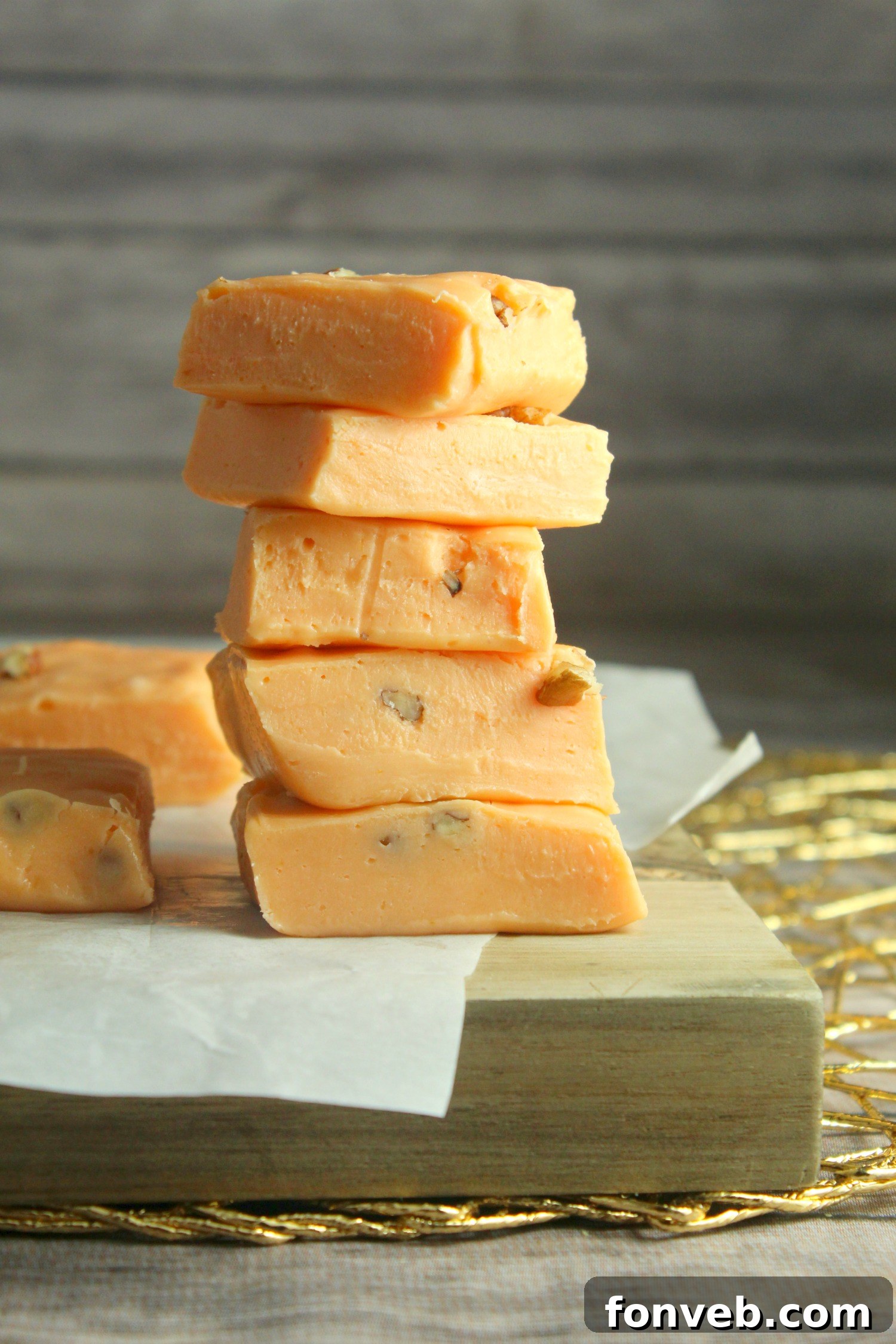 5 Minute No Bake Pumpkin Fudge 5 Ingredients 5 Pumpkin Fudge served on a white plate