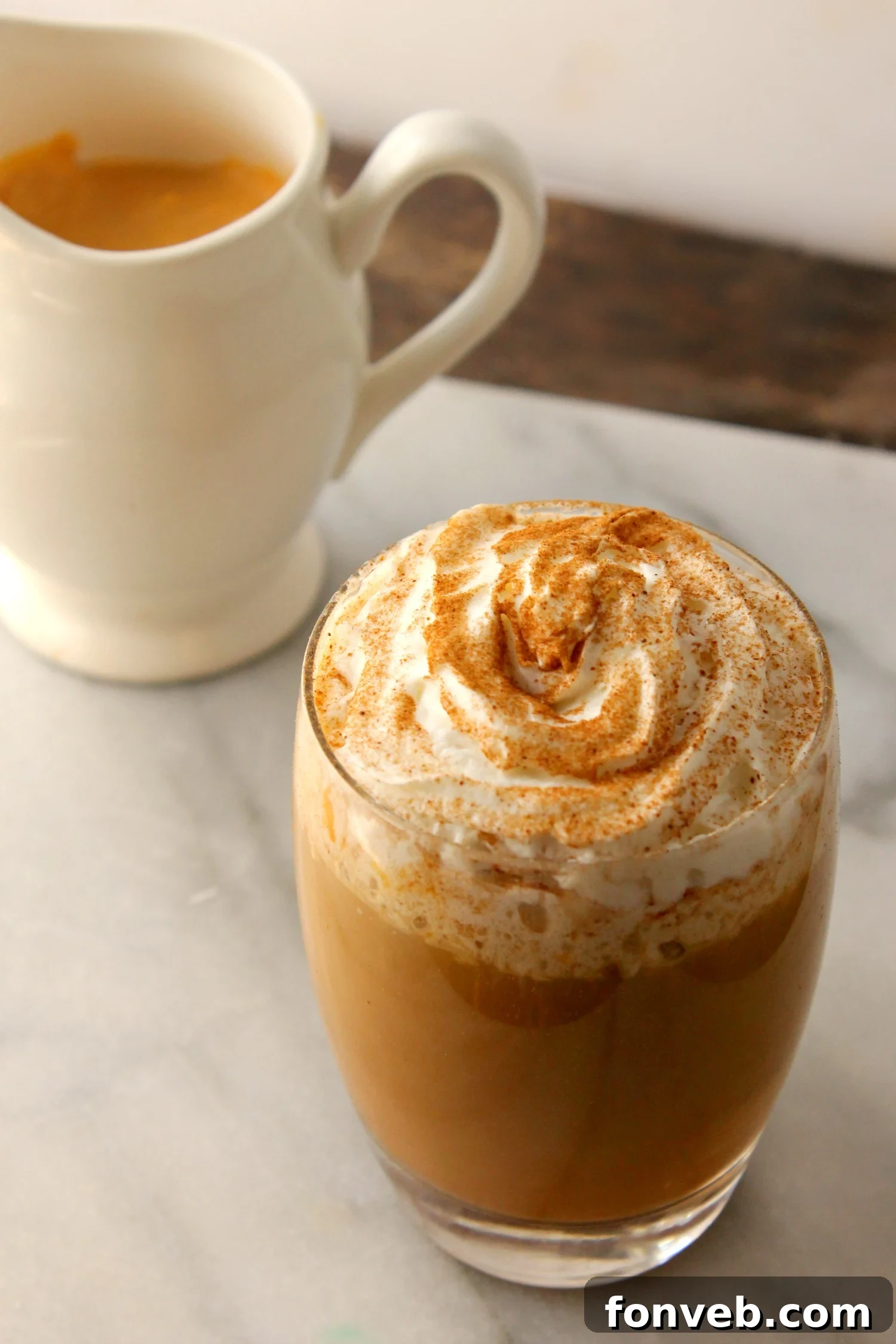 Close-up of fresh pumpkin puree in a bowl, ready for the coffee creamer recipe