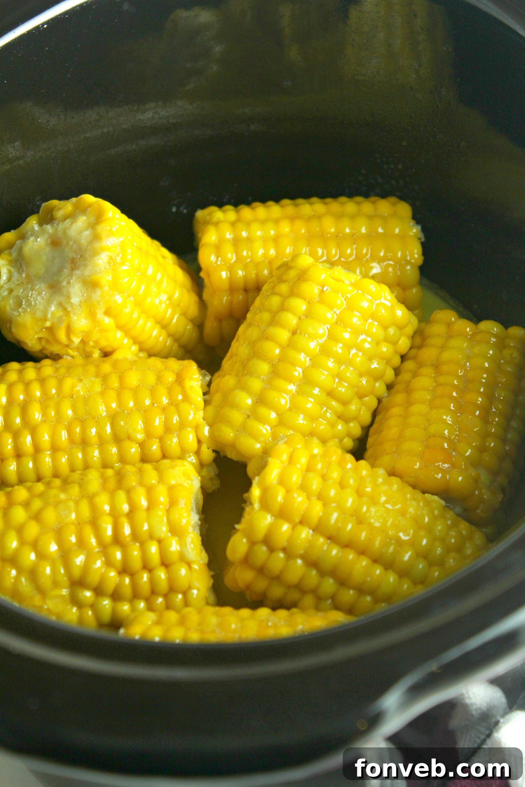 Final plated corn on the cob