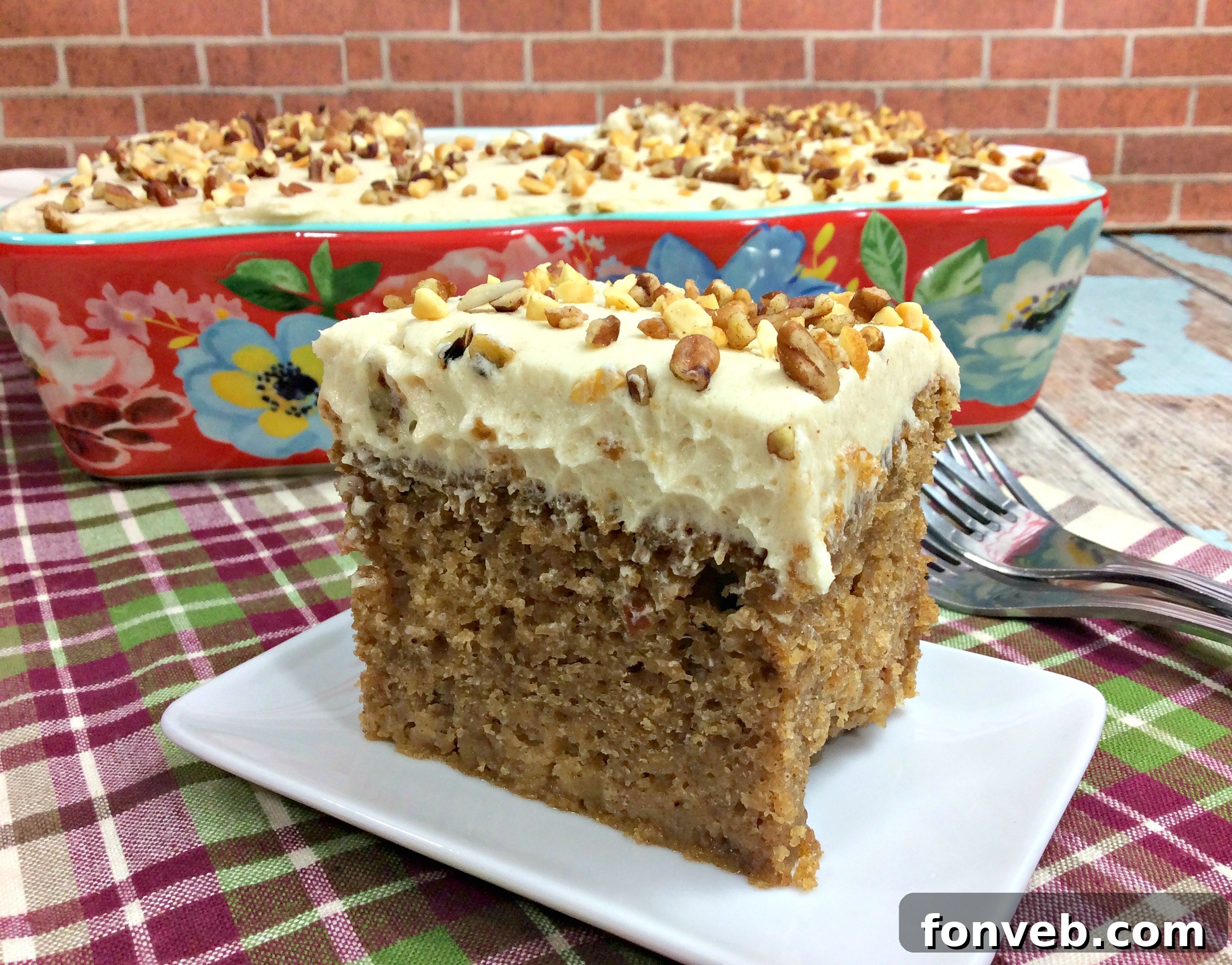 Preacher Cake Crowned with Brown Sugar Buttercream 5 The delicious Fall Preacher Cake filling the kitchen with inviting autumn scents.