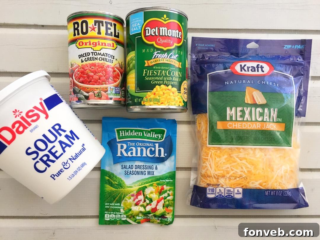 Close-up of the creamy and chunky texture of the Fiesta Dip, ready to be served