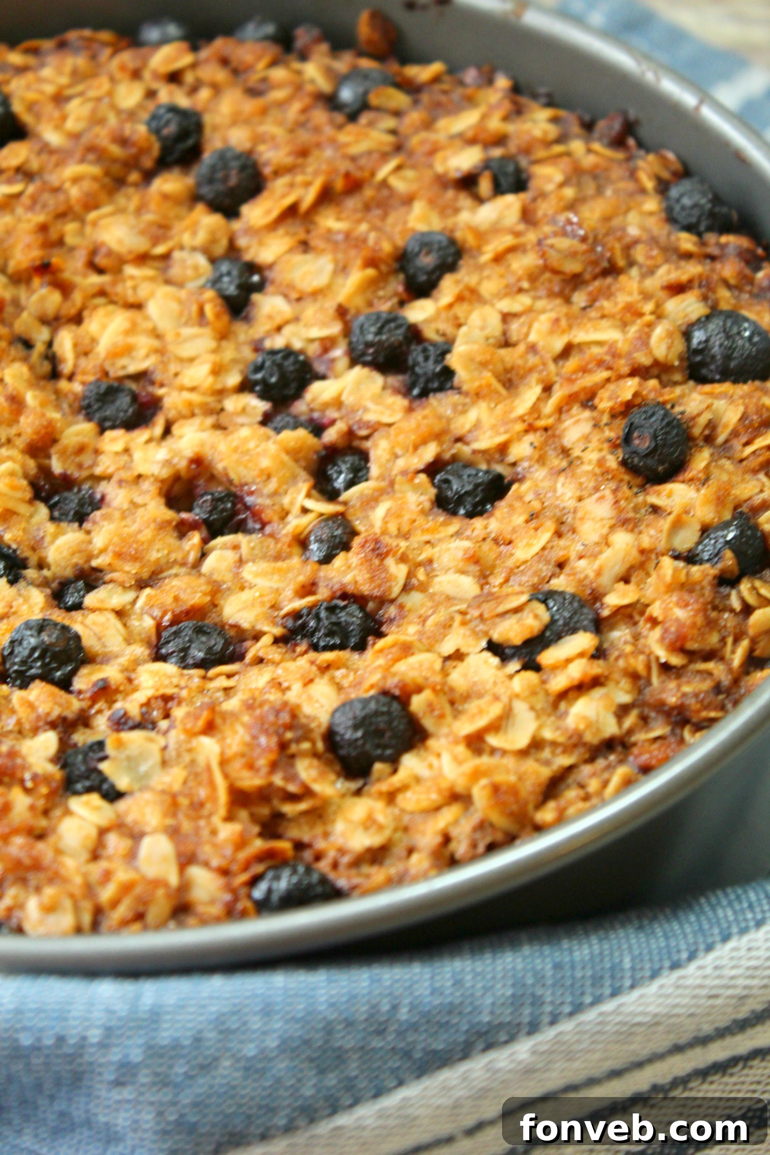 A whole blueberry cream cheese coffeecake, perfectly baked to a golden brown, sitting on a wire rack to cool, emanating a comforting, sweet aroma.