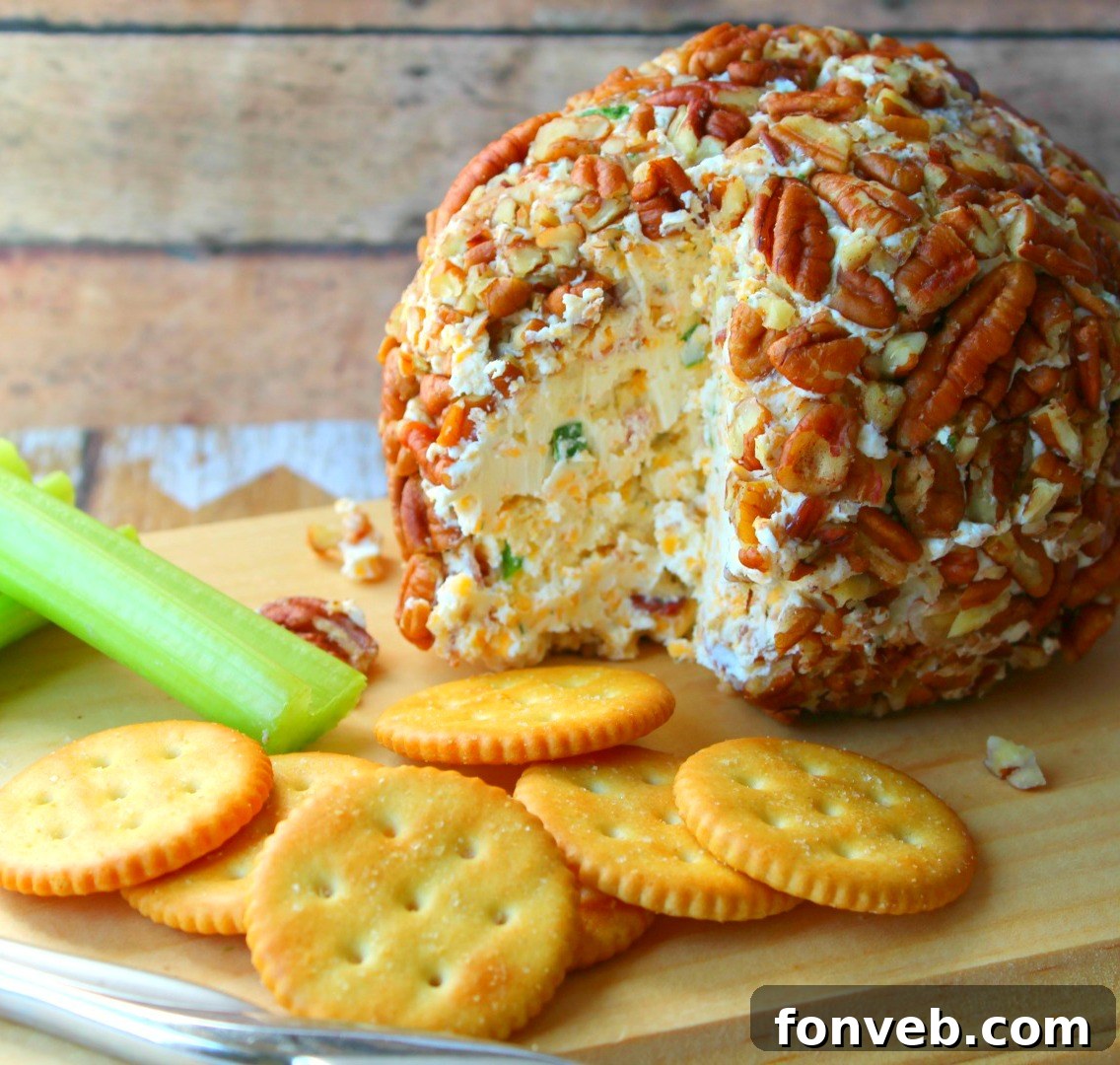 Bacon Cheddar Ranch Cheeseball in bite-sized portions