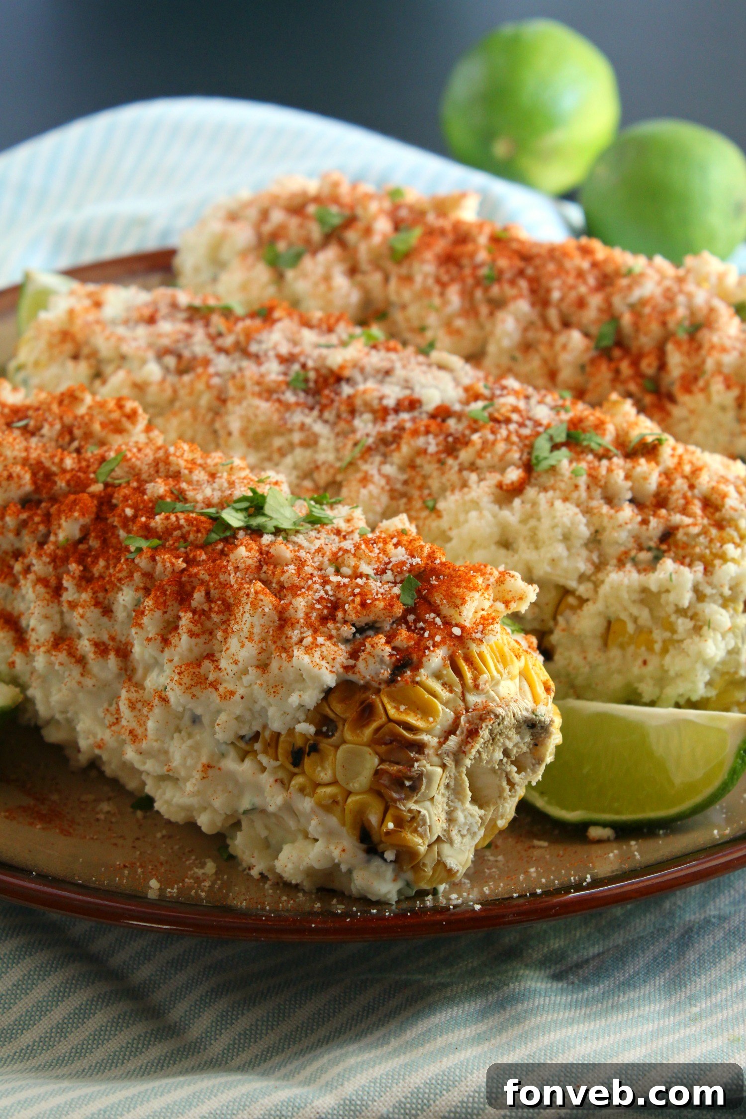 Fresh corn on the cob, ready for cooking.