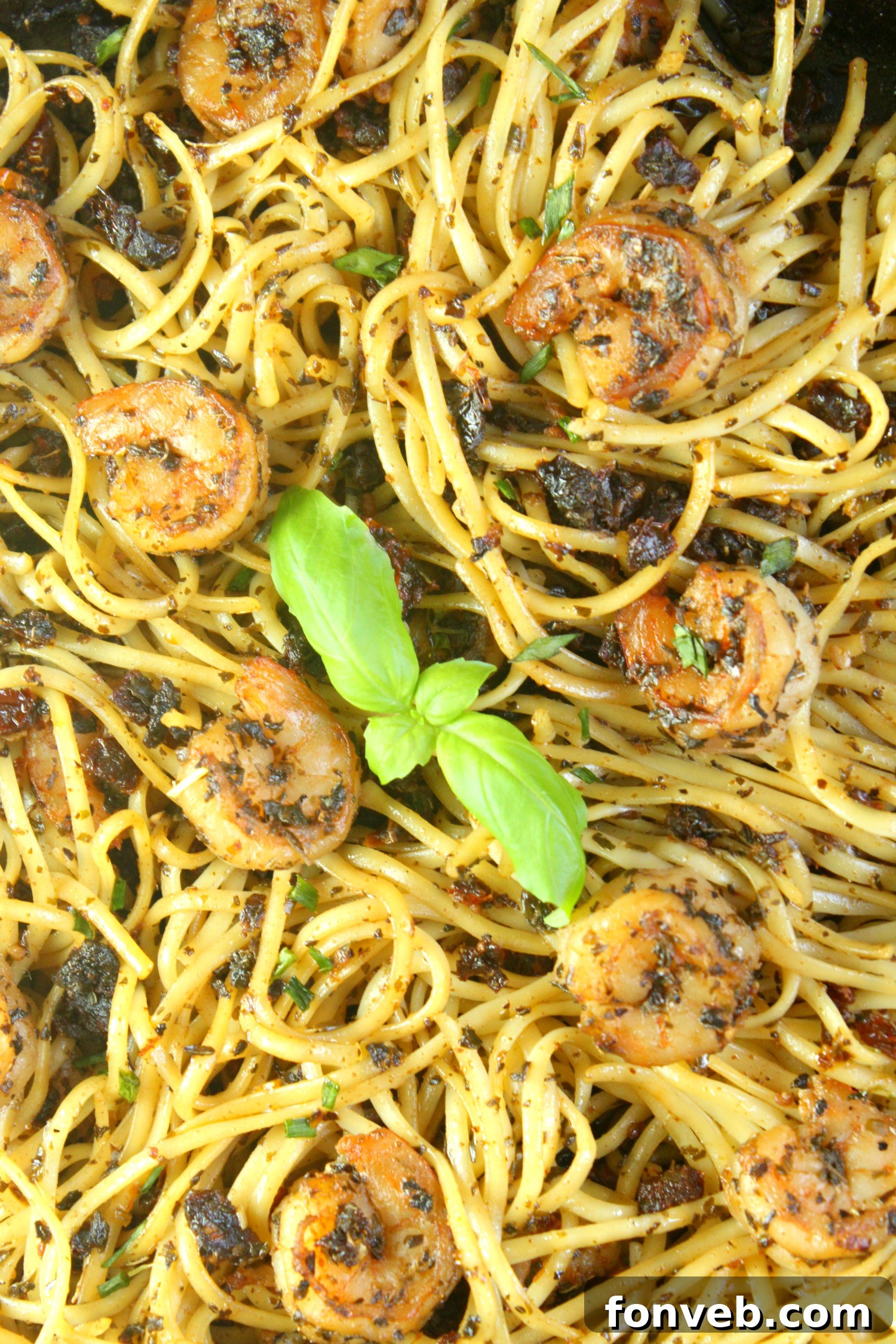 Sun-Dried Tomato Garlic Shrimp Pasta with a hint of spice