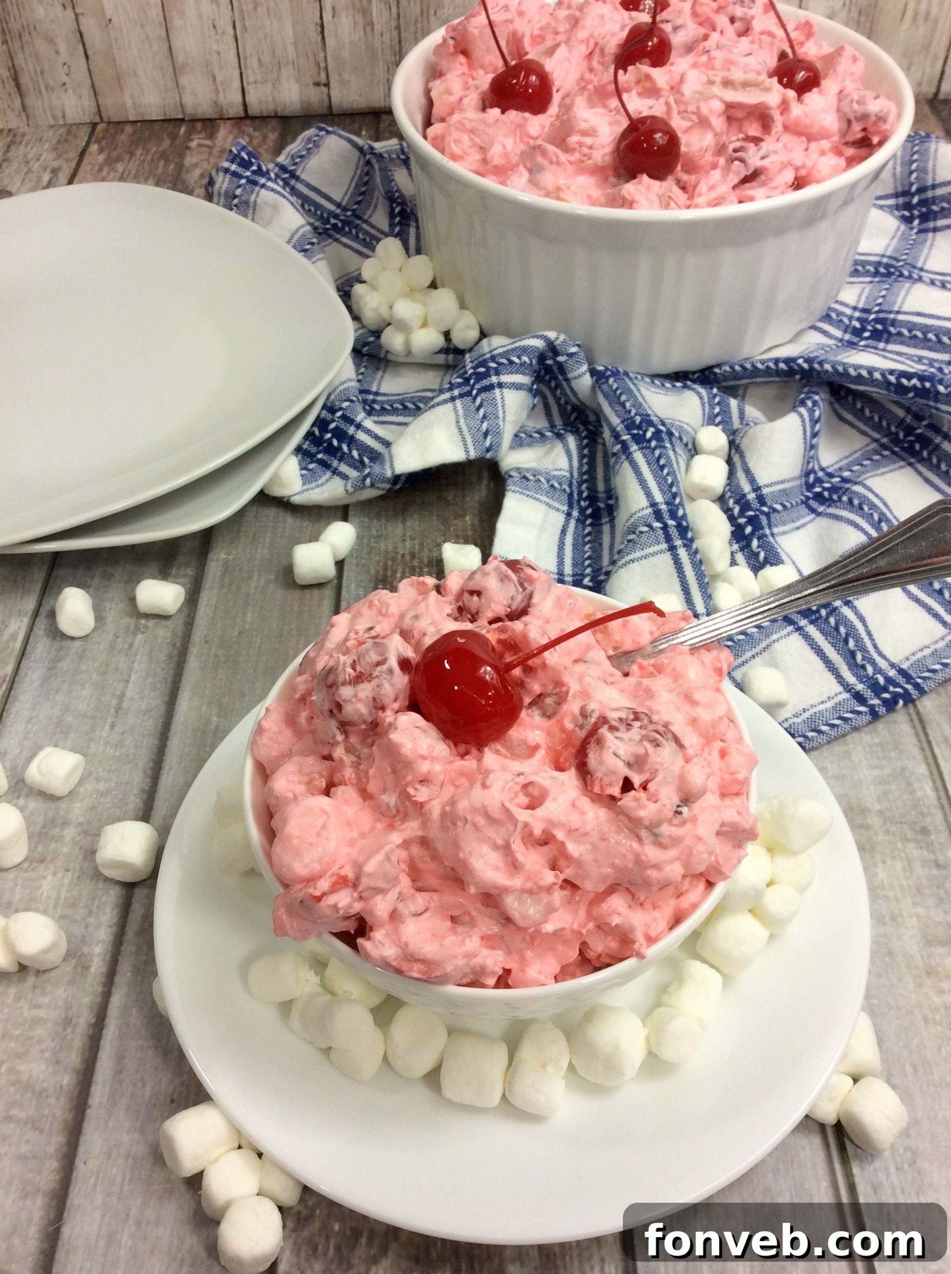 Cloud Nine Cherry Delight 9 A final close-up of the Cherry Fluff Salad, inviting and delicious.
