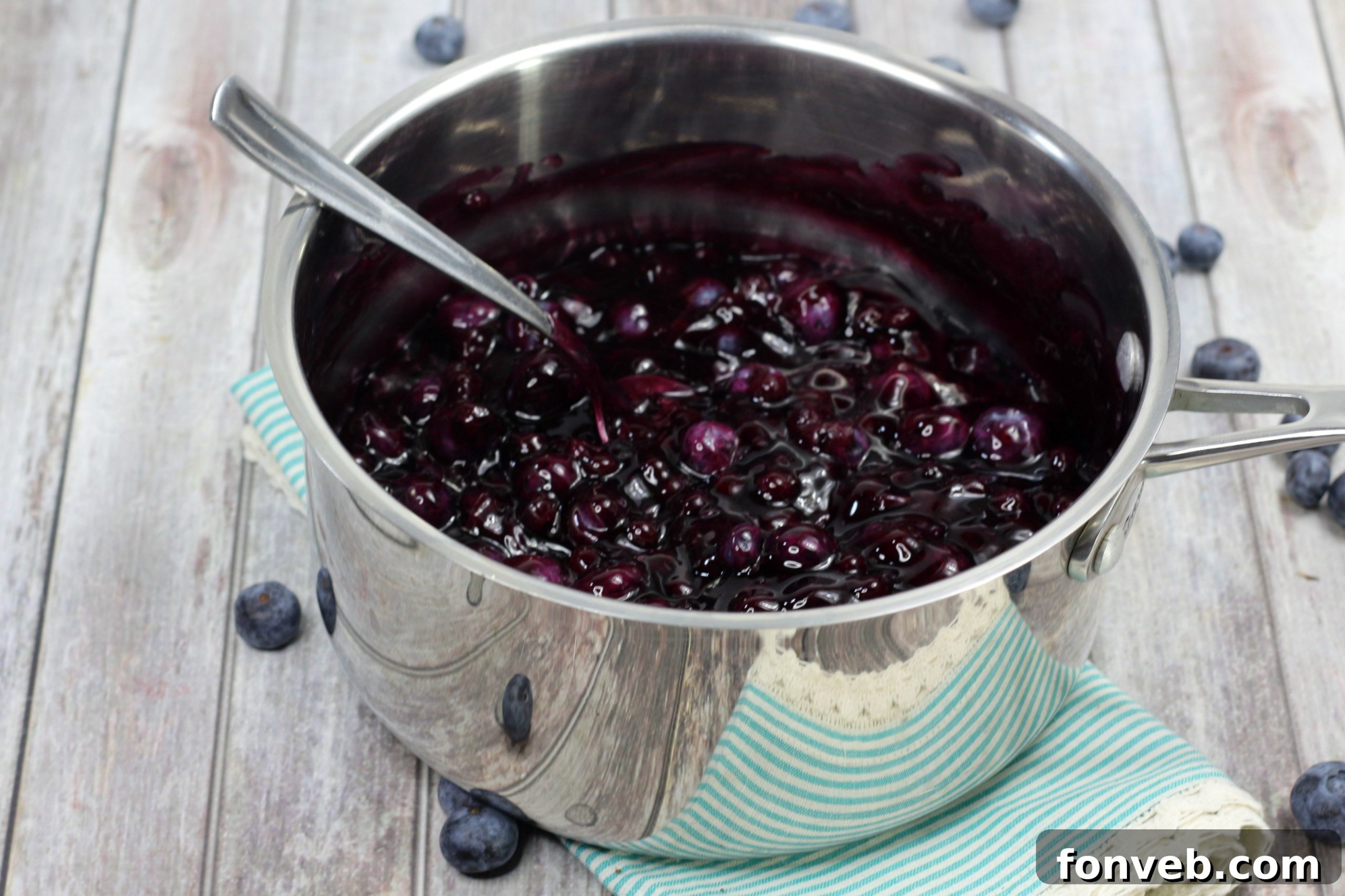 Bursting Blueberry Bliss 3 Close-up of a rustic blueberry pie cooling