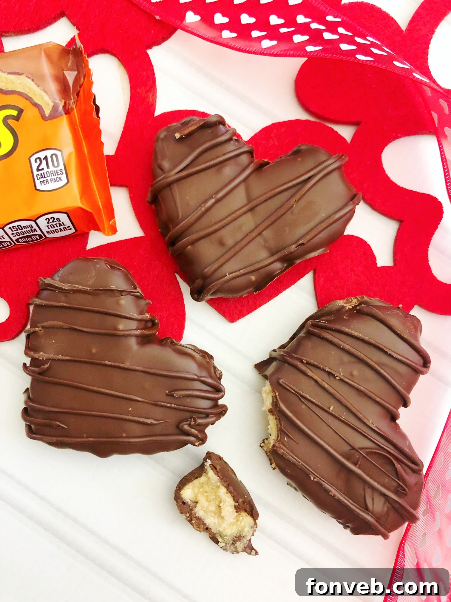 Variously shaped homemade peanut butter candies, demonstrating versatility