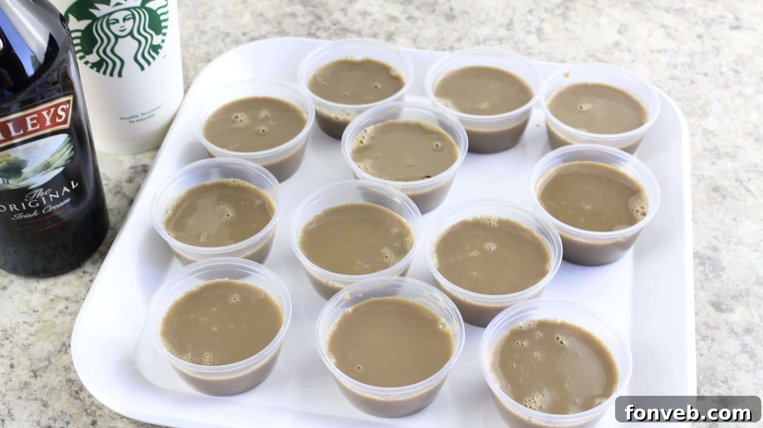 A vibrant collection of various Jello shots, showcasing different colors and flavors