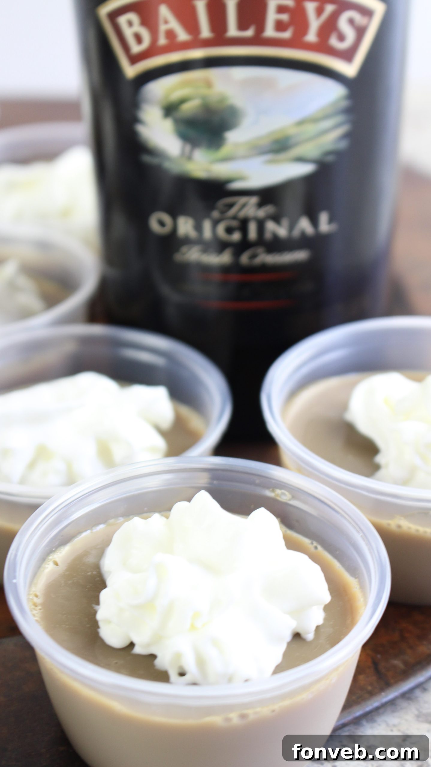 More varied Jello shots, highlighting different colors like orange, blue, and brown