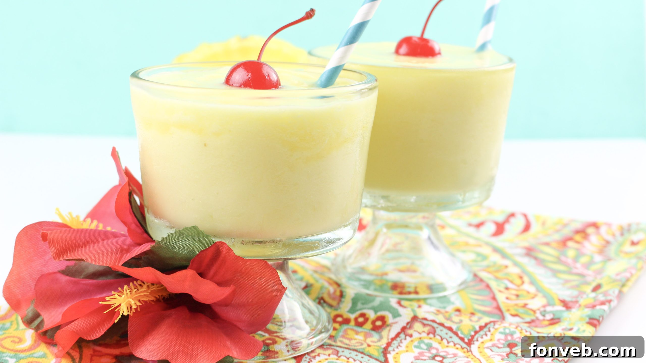 Disney's Tropical Pineapple Whip 8 Side view of a serving of Dole Whip, showcasing its beautiful swirl