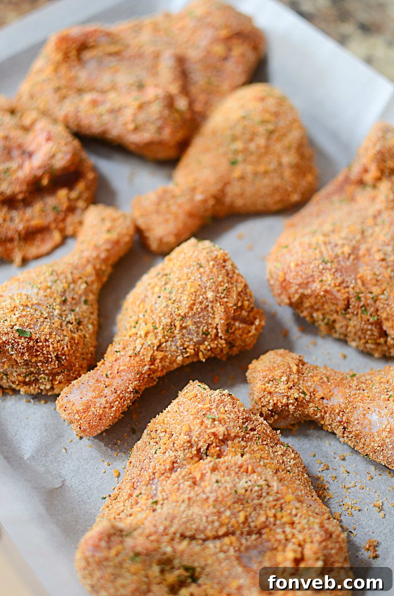 Platter of freshly baked Taco Fried Chicken