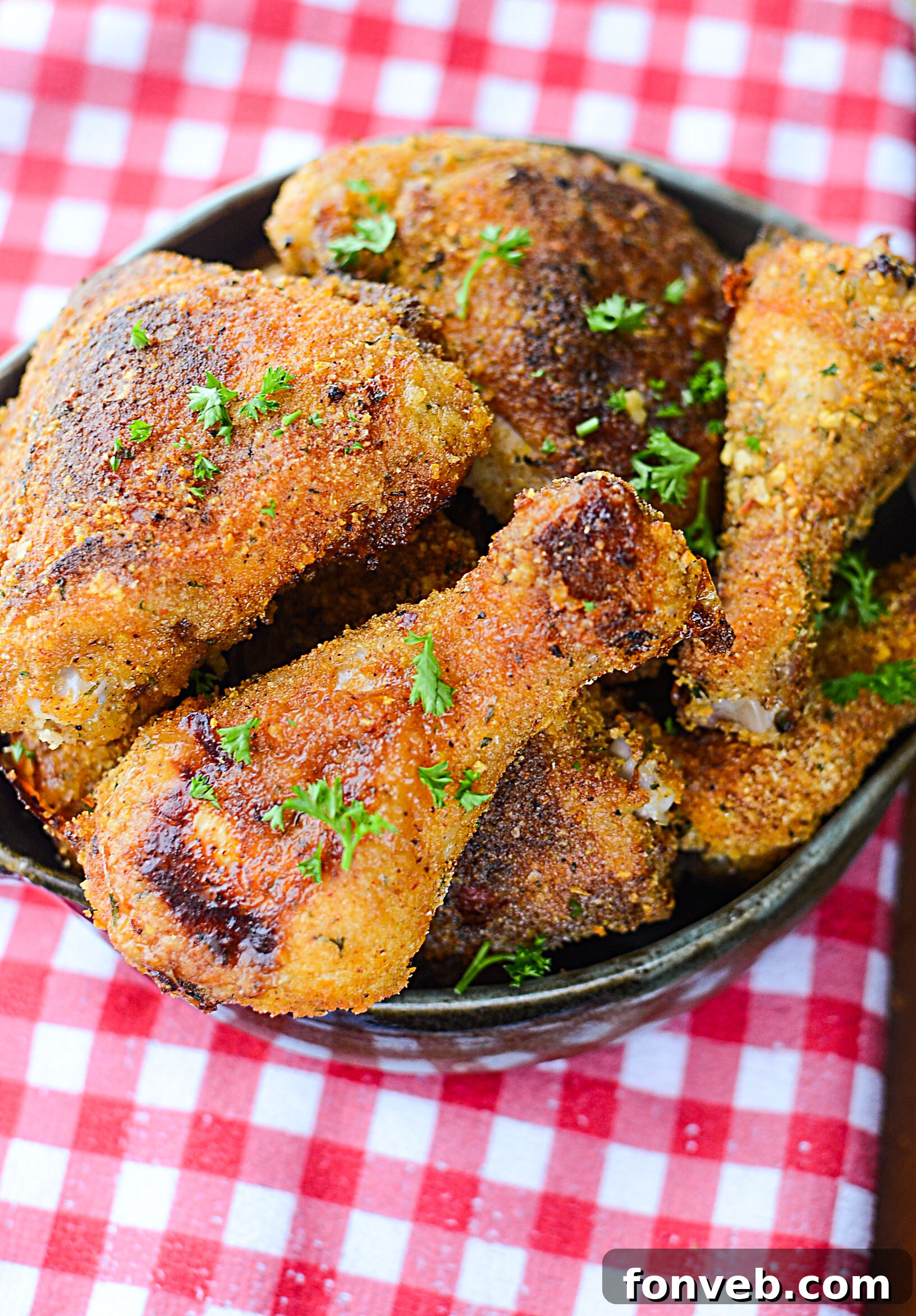 Plate of crispy Taco Fried Chicken