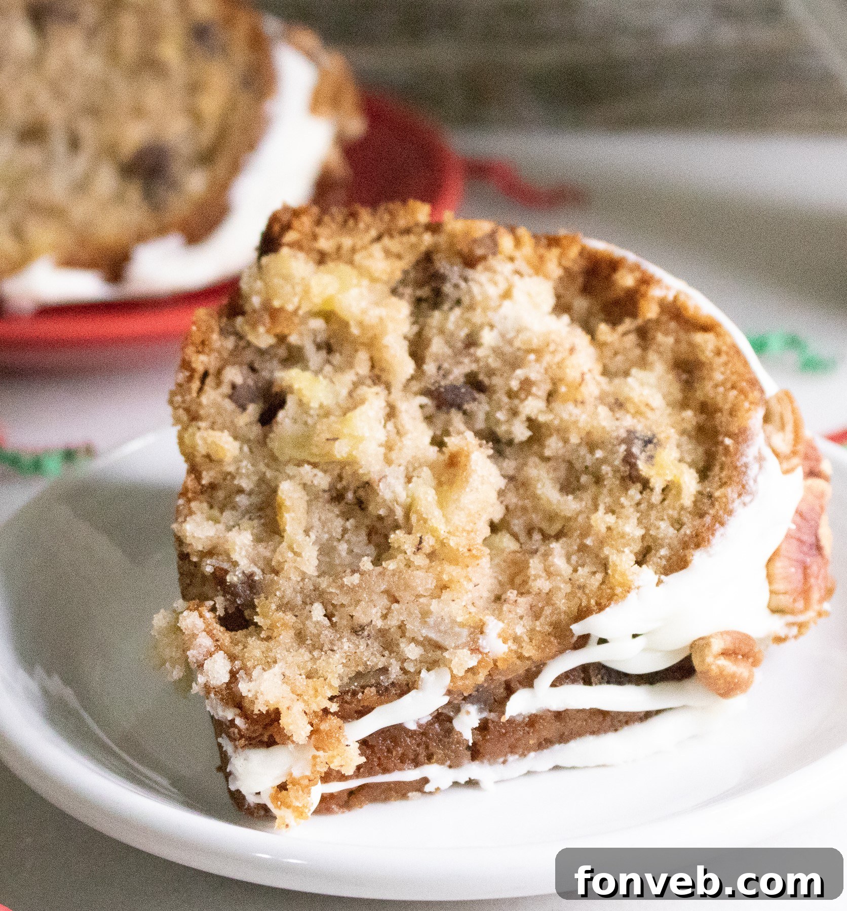 A full Southern Hummingbird Bundt Cake ready to be served, showing off its rich, golden-brown exterior