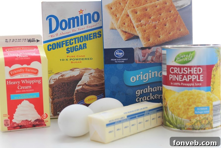 Full tray of golden pineapple lush dessert with a perfect top layer