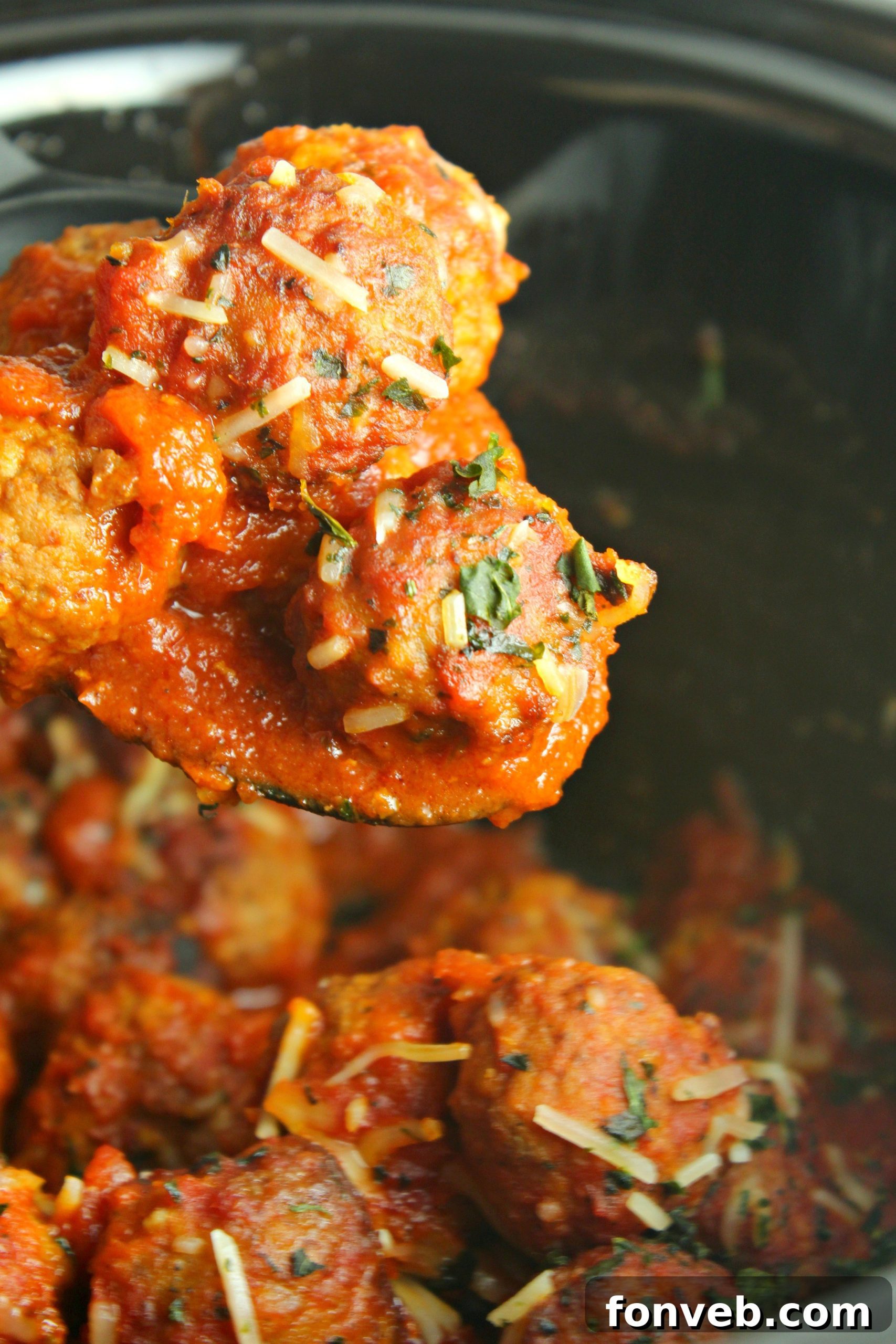 Slow cooker meatballs and sauce from above