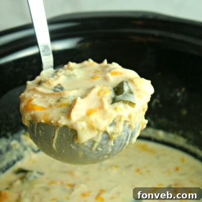 Slow Cooker Chicken Chile Relleno Soup