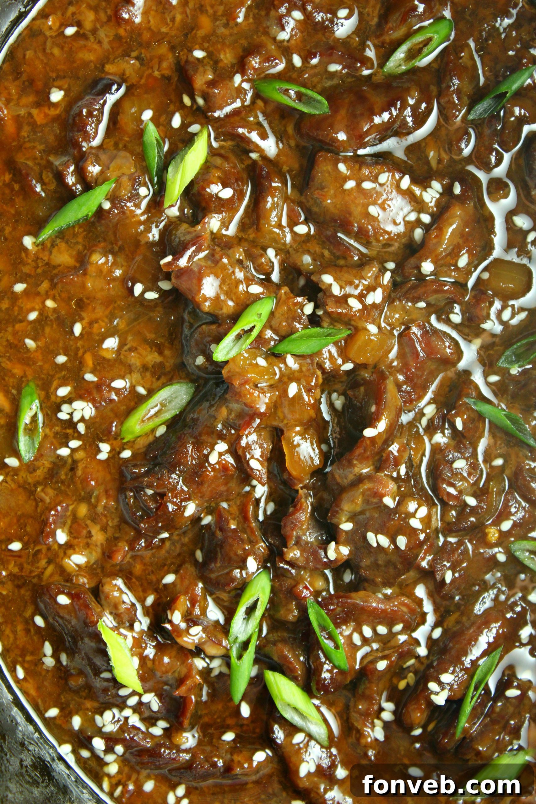 Slow Cooker Korean Beef in the pot
