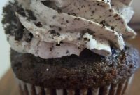 Homemade Cookies and Cream Frosted Hersheys Chocolate Cupcakes