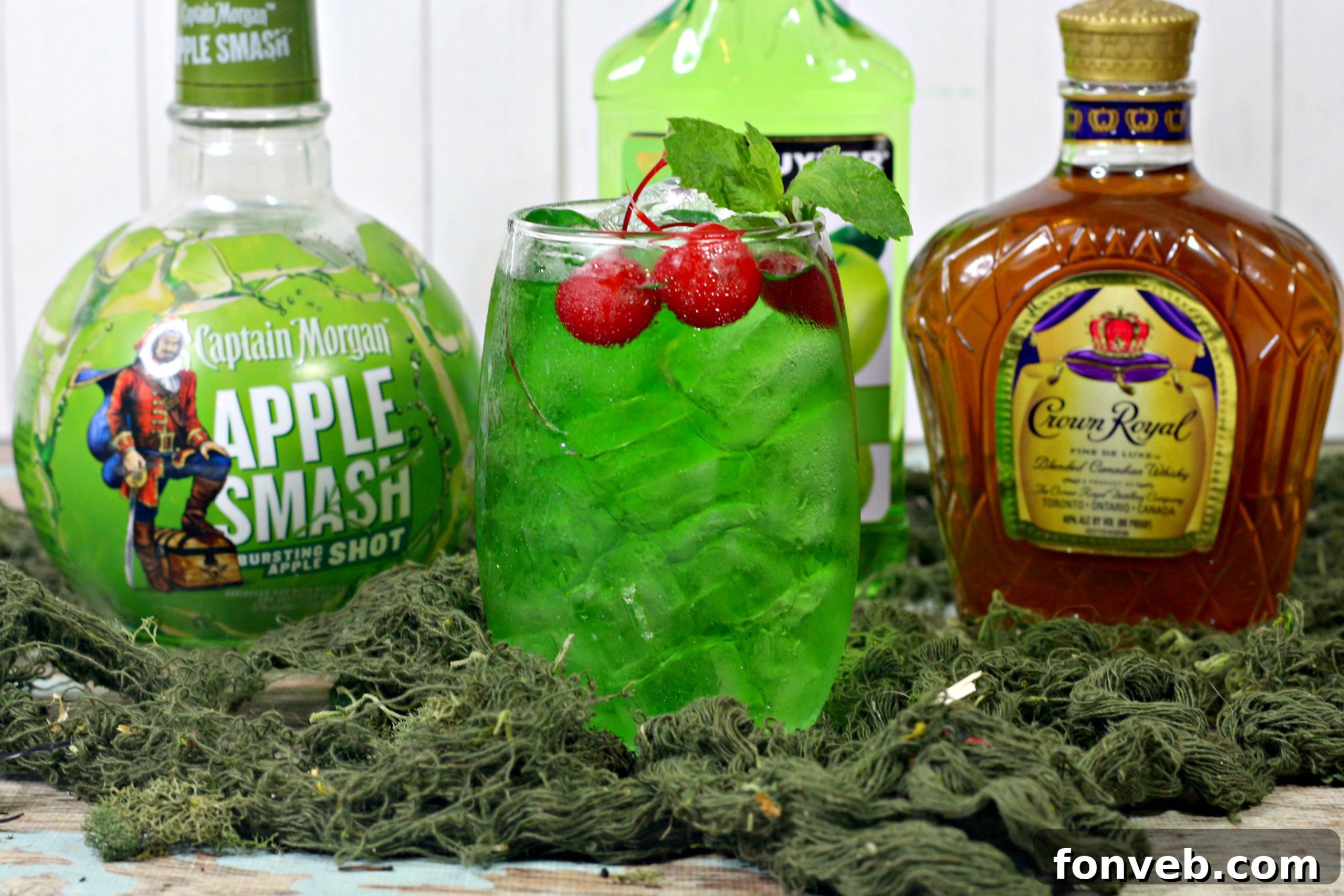 Multiple Liquid Marijuana Cocktails arranged on a tray, ready for serving.