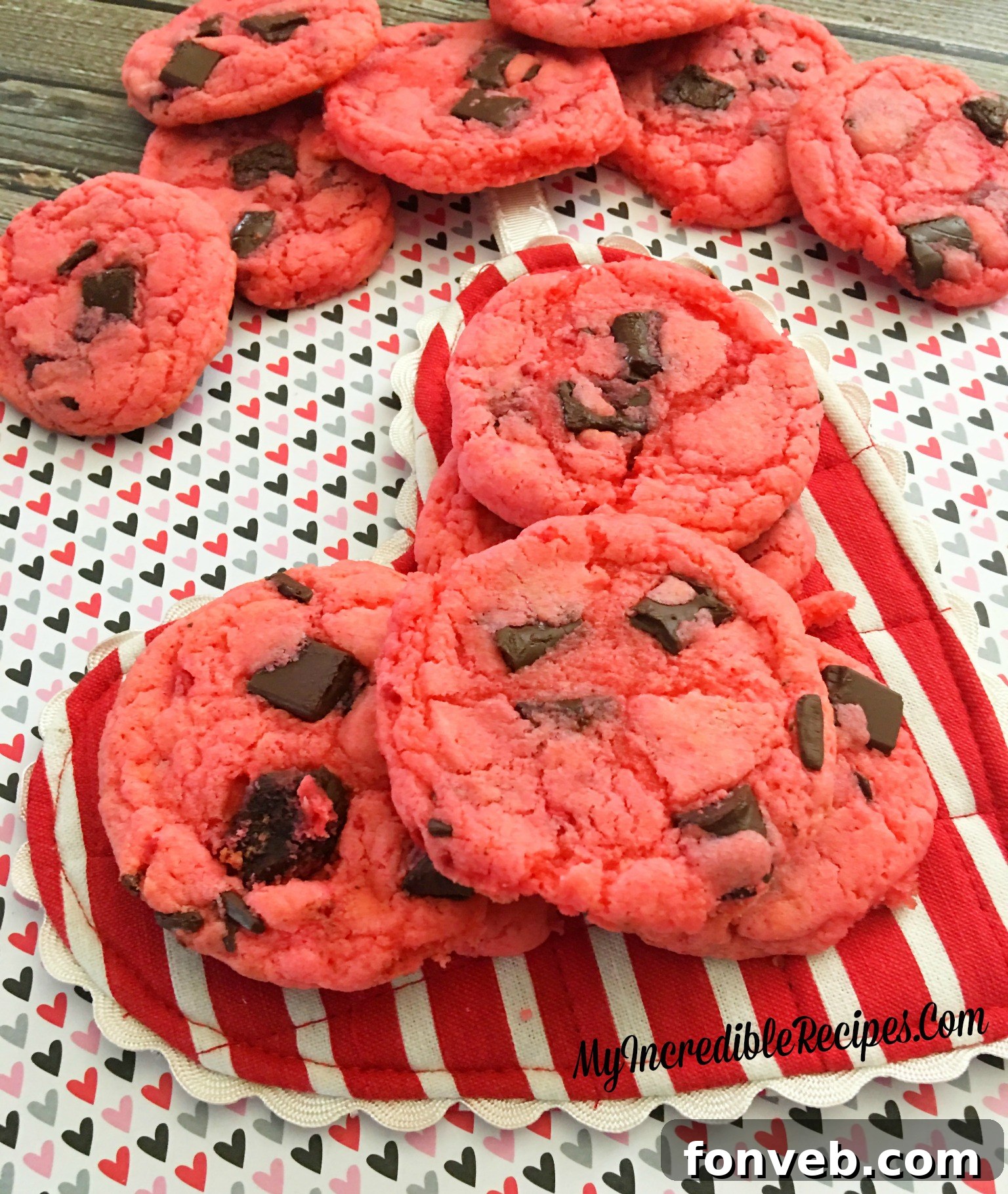 Valentine's Day pink cookies