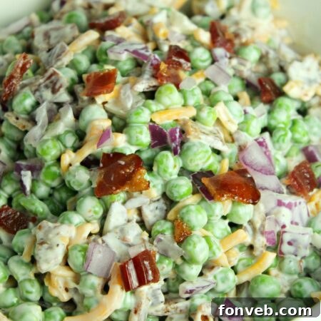 Smoky Bacon and Sweet Pea Salad 10 Bacon Pea Summer Salad