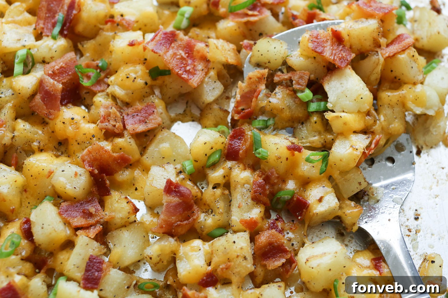 Crispy Cheese and Bacon Potatoes, the ultimate comfort food side