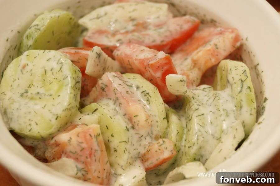 German Cucumber Salad, a refreshing and tangy side dish