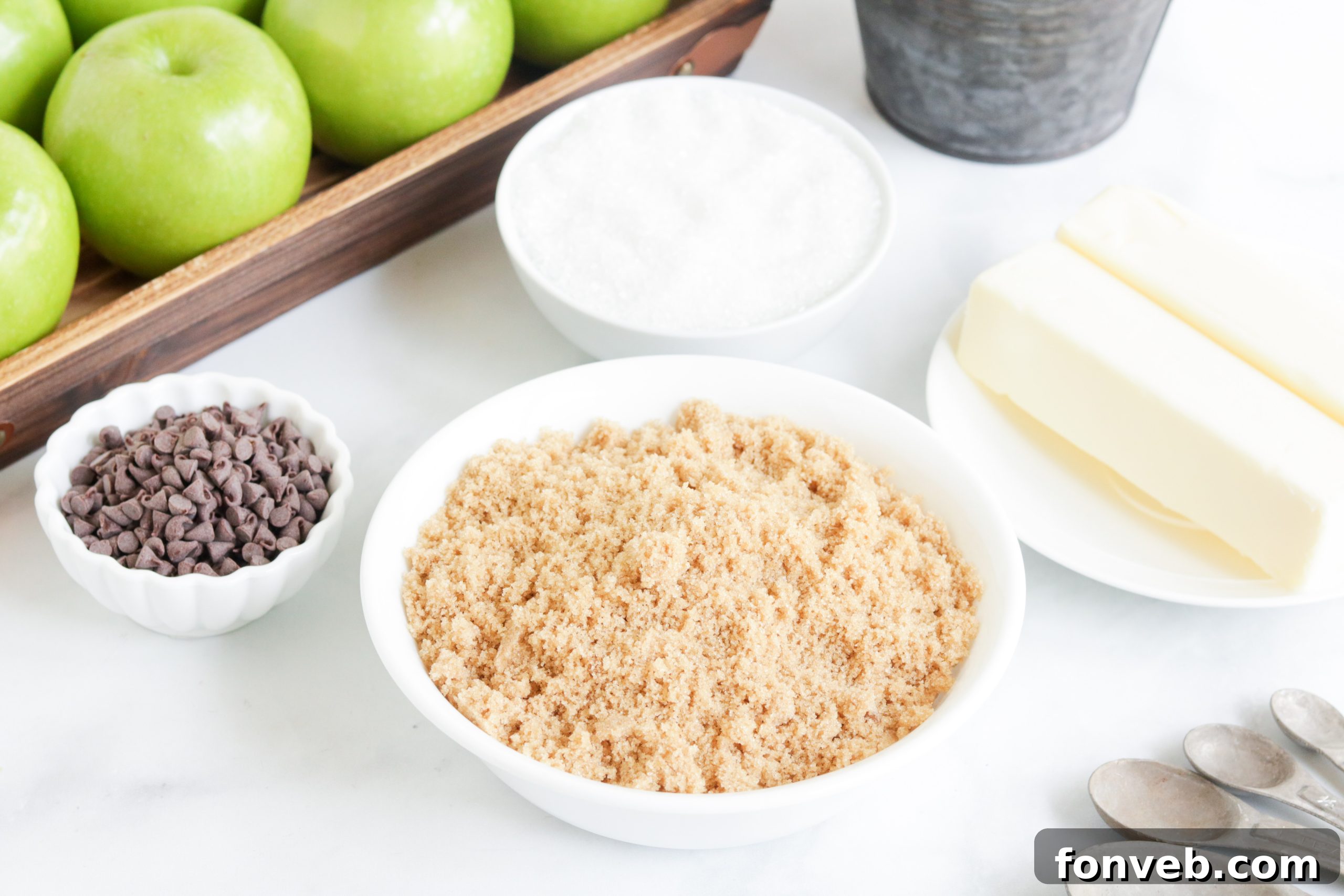 Close-up of golden homemade caramel apples.