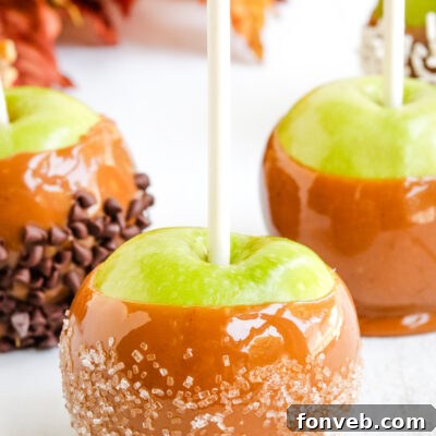 Classic homemade caramel apples recipe.
