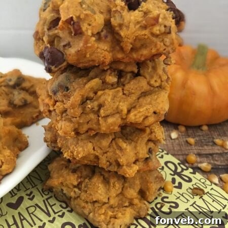 Pumpkin Pecan Chocolate Chip Cookies - A delightful homemade treat for fall