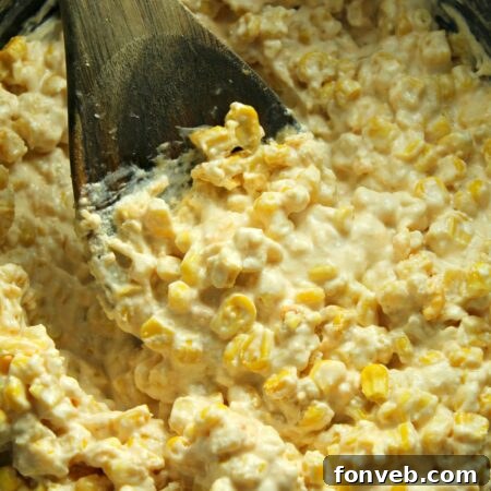 Creamy Slow Cooker Cheesy Corn